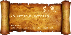 Valentinyi Morella névjegykártya